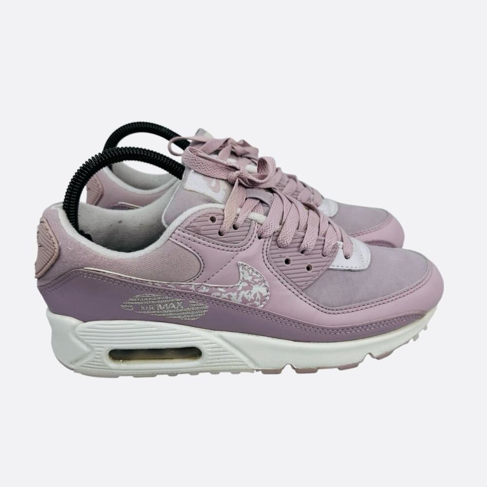 NIKE Air Max 90 Plum Fog Camo Running Training Shoes Women’s Sz 8.5